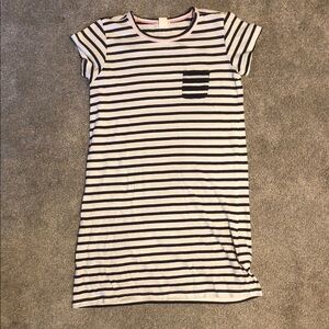 Crewcuts Striped Blue and White T-Shirt Dress
